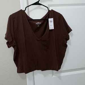 Hollister Must-Have Collection Brown Baby Tee